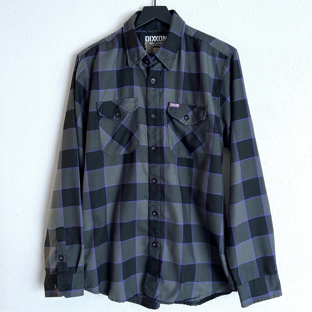 DIXXON FLANNEL COMPANY THE GIFT SHIRT MEN'S SIZE M GREY PURPLE